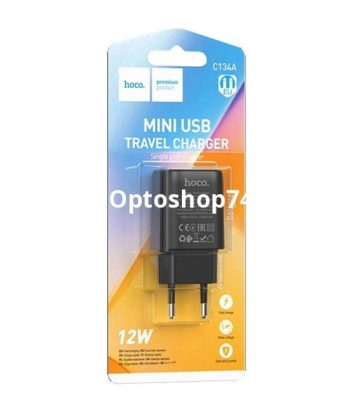Купить Зарядное устройство HOCO C134A Solid 1xUSB чёрный по цене 155,70 руб.