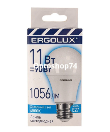 Купить Светодиодная лампа Ergolux E27 11W 4500K по цене 48,50 руб.