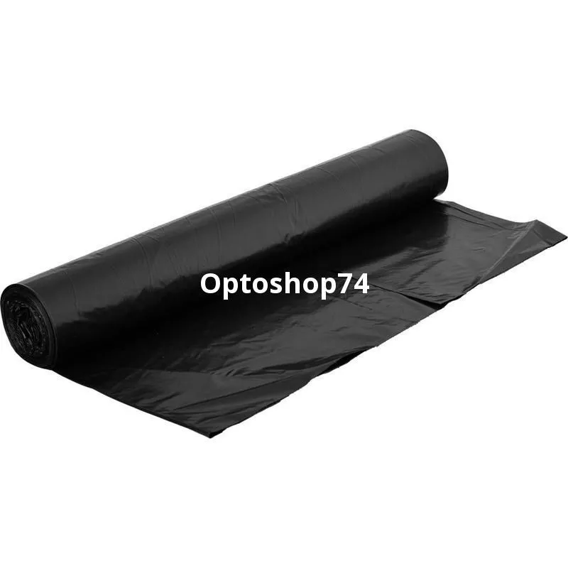 Мешки для мусора 180 л черные Омск ПВД (25 шт рулон)