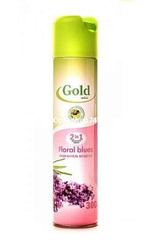 Освежитель возд. Gold mint Цветочный блюз 300 мл	