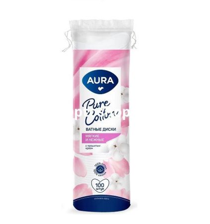 Купить Ватные диски "AURA" 100 шт  по цене 79,60 руб.