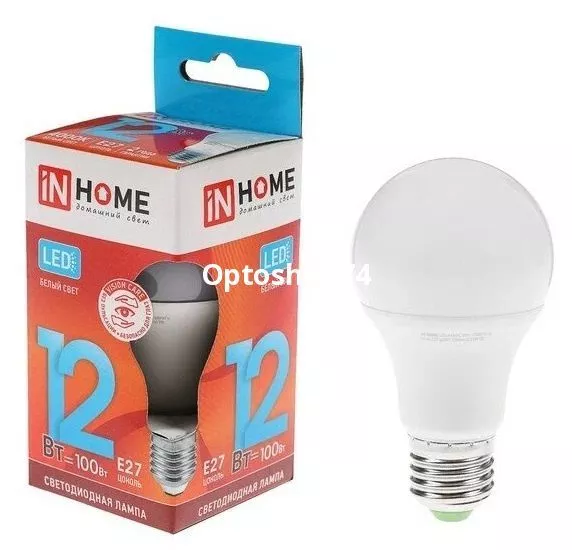 Светодиодная лампа LED-A60 inHome E27 12W 4000K 